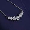 Collar con colgante de carita sonriente de siete estrellas de moissanita de imitación Ozon Temu transfronterizo, joyería para mujer, estilo de lujo simple y accesible, elegante