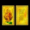 Estátua de Buda, Cartão de Buda Portátil de Metal, Bodhisattva Guanyin, Bodhisattva Ksitigarbha, Cartão Portátil de Paz com Impressão Personalizada, Cartão Dourado