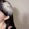 Horquilla de Pluma de Lazo Mori Diseño para Mujer Mao Mao Pinza Lateral Peineta