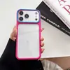 Estilo pareja Dopamina color contrastante funda con ventana grande adecuada para Apple 17 Pro Max, 16 Pro, cobertura total para 15/14