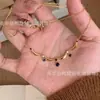 Colar de Renda Gota d'Água Azul Retrô para Mulheres Estilo Corte Francês Leve Luxo Clareamento Mão Temperamento Design de Nicho Sensação de Alto Padrão