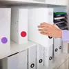 Etiquetas Redondas de Puntos Brillantes Amazon Transfronterizas Pegatinas de Identificación Redondas Sellos Adhesivos de Clasificación Amazon Fba