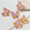 Cuentas Sueltas de Cuentas Acrílico Serie Rosa Luminoso Oso Conejo Pulsera Cadena para Teléfono Móvil Accesorios Accesorios DIY Venta al por Mayor
