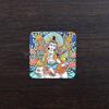 Núcleo de pintura Thangka de oro pintado a mano, 4 x 4 cuadrados, Zakilam, vida pasada, esta vida, Huang Caishen, lienzo con núcleo de pintura Thangka