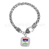 Grupo grego OES East Star Association pingente de pulseira com logo diy 20cm fecho lagosta prata antiga pulseira torcida BSK