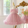 Vestido de tul de princesa con temática de pastel para niños, adecuado para niñas de 3 a 8 años, perfecto para fiestas de cumpleaños y actuaciones, un atuendo elegante y con estilo.