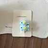 Grampo de Cabelo com Laço Floral Estilo Coreano para Crianças com Botão Inspirado em Design, Presilha de Cabelo Morango e Presilha Lateral em Formato de Coração