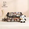 Beibao Verão Popular Bolsa Pequena Feminina 2025 Nova Tendência Coreana Bolsa de Lona Urso de Desenho Animado Bolsa de Ombro Transversal