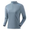 Camiseta de Manga Larga Sorona Zoroona para Hombre, Elástica, Cómoda y de Cuidado Fácil, Chaqueta de Media Cremallera con Mangas Largas Deportivas