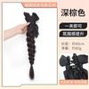 Peluca con clip y lazo, trenza de boxeo, trenza larga, artefacto para trenzar cabello, cola de caballo alta con lazo lateral coreano, accesorios para cabello artificial