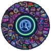 100 piezas de pegatinas de grafiti neón personalizadas no repetidas decorativas para taza de agua, equipaje, funda de teléfono, vaso al vacío, computadora