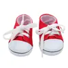 Muñeca de 18 pulgadas Zapatos de Lona con Cordones de 7.5 cm Zapatos de Lona Casuales con Lentejuelas Estilo Juguete para Niños Muñeca para Vestir