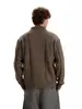Suéter de botones estilo granero retro americano, unisex, para otoño e invierno, con un ambiente relajado y casual, tejido de punto holgado