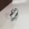 Nuevo Anillo Clásico Versátil de Zirconia Individual Versión Coreana Más Vendido Propuesta Seis Garras Quilate Abierto Ajustable