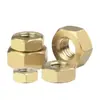 Tuerca Hexagonal Exterior Espesada de Cobre Puro H59 Estándar Nacional Tuerca de Cobre Tuerca de Tornillo de Latón M1M3M6M8M12-M24