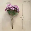 Tela Recubierta de Alta Gama 7 Cabezas Rosa Diamante Flor Artificial Hogar Boda Ramo Flor Falsa Exportación Amazon Mayorista