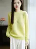 Marca 2026 Otoño Estilo OL Elegante Suéter Redondo Regular Suéter de Punto para Mujer Directo del Fabricante