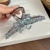 Pinzas para el cabello con flores de cristal japonesas y coreanas para mujer, nuevo modelo 2026, pinza de tiburón para recogido en la nuca, accesorio de alta gama para el cabello