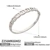 Pulsera con Cierre Geométrico Microincrustado de Circonita, Diseño de Nicho Estilo Ins Europeo y Americano, Acero Inoxidable Chapado en Oro de 18 Quilates, Pulsera de Moda