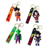 Llavero colgante de Dragon Ball adorno de goma suave de PVC figura de anime de dibujos animados llavero colgante para bolsa de pareja