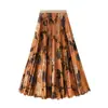 Falda Plisada Estampada Retro de Gama Alta Europea y Americana para Mujer, Nueva Versátil de Línea A Larga para Primavera y Verano D9908
