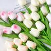 Decoração de Bolo Assado para o Dia dos Namorados Chinês Tulipas Simuladas Ornatos Deusa Linda Bolo Flor Pequena Plug-in de Flor