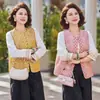 Chaqueta Chaleco de Primavera Estilo de Gama Alta para Mamás Nuevo Modelo 2026 Ropa para Mujeres de Mediana Edad y Mayores Primavera y Otoño Top de Estilo Étnico con Cuentas