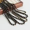 Ágata Negra Natural Cuentas de Acero Colgante con Hebilla de Nutria Hecho a Mano Collar Personalidad de Hada Temperamento Acero Titanio Joyería Combinable