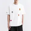 Camiseta Masculina Wug de Secagem Rápida de Seda Gelada e Algodão, Fresca, Respirável, Manga Curta, Moda Verão 2024, Manga Meia Manga para Homens