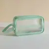 Bolsa de Higiene Pessoal Portátil Transparente Fosca à Prova d'Água Espessa de Grande Capacidade Estilo Coreano Saco de Maquiagem à Prova de Poeira