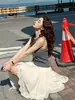Saia Elegante com Renda Irregular para Mulheres, Super Fofa para Meninas Baixinhas, Saia Curta Elegante de Cintura Alta em Linha A para o Verão