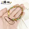 Pulsera tejida con cuentas de semillas de vidrio dorado, piedra imperial multicolor transfronteriza europea y americana, pulsera versátil para el día a día para hombres y mujeres, al por mayor