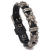Pulsera Personalizada Vintage Creativa Sencilla Calavera de Halloween Pulsera Ajustable de Cuero Pulsera de Moda Europea y Americana