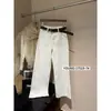 Jeans de pierna estrecha y ancha Su Xin Lan/YOUMO estilo coreano, elásticos en cuatro direcciones, diseño de bolsillo 17519-7 (viene con cinturón)