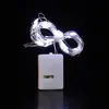 LED botão célula pequena caixa branca cor flor corda de luz decoração da árvore de Natal corda de cobre atmosfera luz luzes piscantes