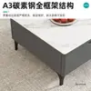 Mueble de TV de Pizarra Color Crema, Moderno y Sencillo, Blanco, para Sala de Estar, Adecuado para Apartamentos Pequeños, de Pie, Juego de Mesa de Café de Lujo Ligero