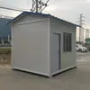 Casa Contenedor con Techo, Unidad de Vivienda Móvil, Casa Integrada, Casa de Caja de Embalaje de Panel de Acero de Color para Obra, Desmontable