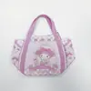 Bolsa de Lona Personalizada Transfronteriza con Correa de Hombro Única, Bolsa de Algodón Impresa por Transferencia de Calor con Muñeco de Dibujos Animados, Moderna Bolsa de Compras y Almacenamiento