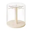 Caja de Exhibición de Colgante Labubu Caja Giratoria Transparente Figura de Peluche Labubu Caja Ciega Almacenamiento Soporte de Exhibición de Escritorio