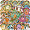 50 Pegatinas de Animales Arcoíris para Salud Mental con Frases Positivas en Inglés, Pegatinas Decorativas Impermeables para Diarios, Al por Mayor