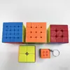 Macaron Color Sólido 2x2, 3x3, 4x4, 5x5 Cubo Mágico Juguete Llavero Regalo Juguete Venta al por Mayor Logo Personalizable
