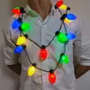 Colar de lâmpada LED colorido cordão de lâmpada flash corrente luminosa fio de luz de Halloween atacado