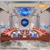 Sofá de Luxo Leve para KTV Sofá em U Sofá em L Combinação com Mesa de Centro Bar Clube Boate Sala K Cabine Dedicada