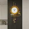 Reloj de Pared Creativo Sala de Estar Arte Moda Pared Entrada Lujo Reloj Nuevo Simple Moderno Silencioso Calendario Reloj Moda
