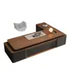 Conjunto de Mesa e Cadeira de Luxo Leve para Chefe Simples Moderno Espessado Pintura Eletrostática Liderança Presidente Gerente Supervisor Mesa Grande Mesa Executiva