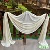 Decoración de Boda Estilo Coreano Tela Elástica de Seda de Leche Color Café con Leche Cortina Tela de Fondo para Techo de Boda 1.6m de Ancho