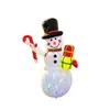 Suministro transfronterizo de decoraciones navideñas con luces de colores, modelo de muñeco de nieve inflable, adornos de jardín de dibujos animados