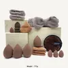 Conjunto Combo de 20 Peças de Ferramentas de Maquiagem, Esponjas de Beleza, Pincéis de Pó, Puffs Faciais e Faixa de Cabelo Kit Completo de Maquiagem
