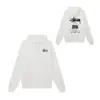 Sudadera con capucha unisex de manga larga holgada con estampado de letras 'Stu' para otoño e invierno, nuevo estilo, de rizo