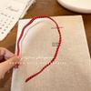 Diadema Simple de Lunares Estilo Coreano, Diadema Ondulada Elegante y Delgada, Accesorio Básico Versátil para el Cabello para Niños y Padres